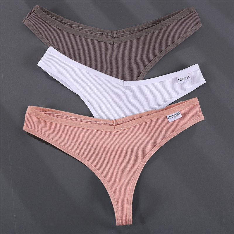 Ensfarget sommer-G-strengsett for kvinner