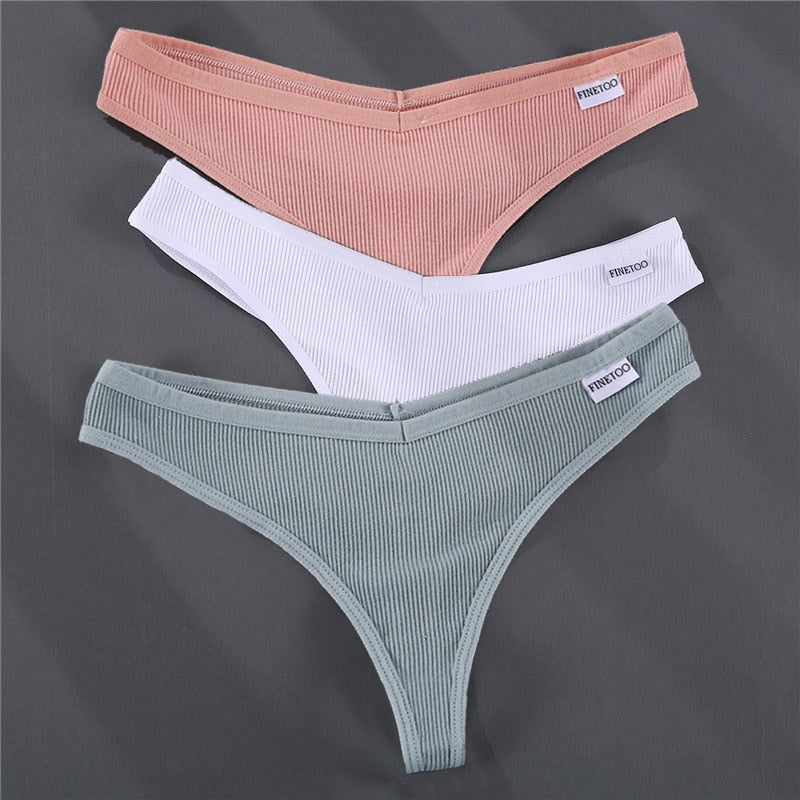 Ensfarget sommer-G-strengsett for kvinner
