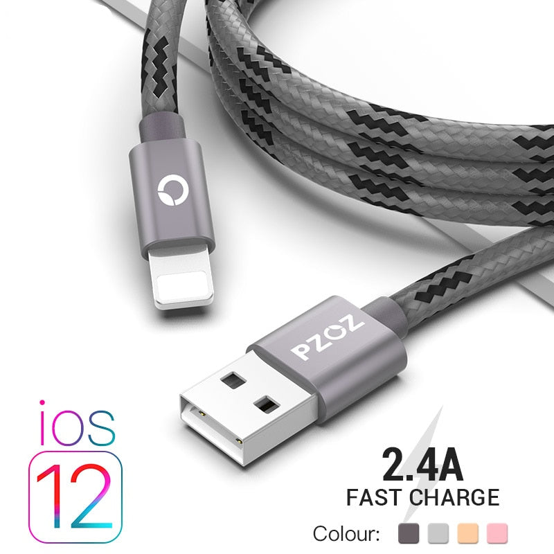 Hurtigladende USB-kabel for iPhone (1m / 2m)