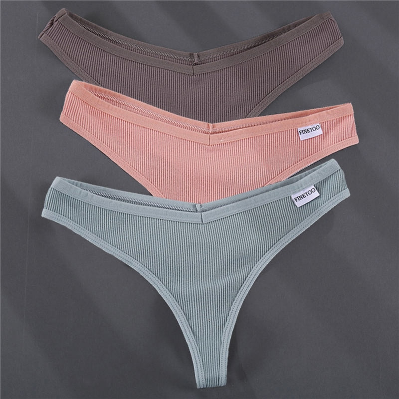 Ensfarget sommer-G-strengsett for kvinner
