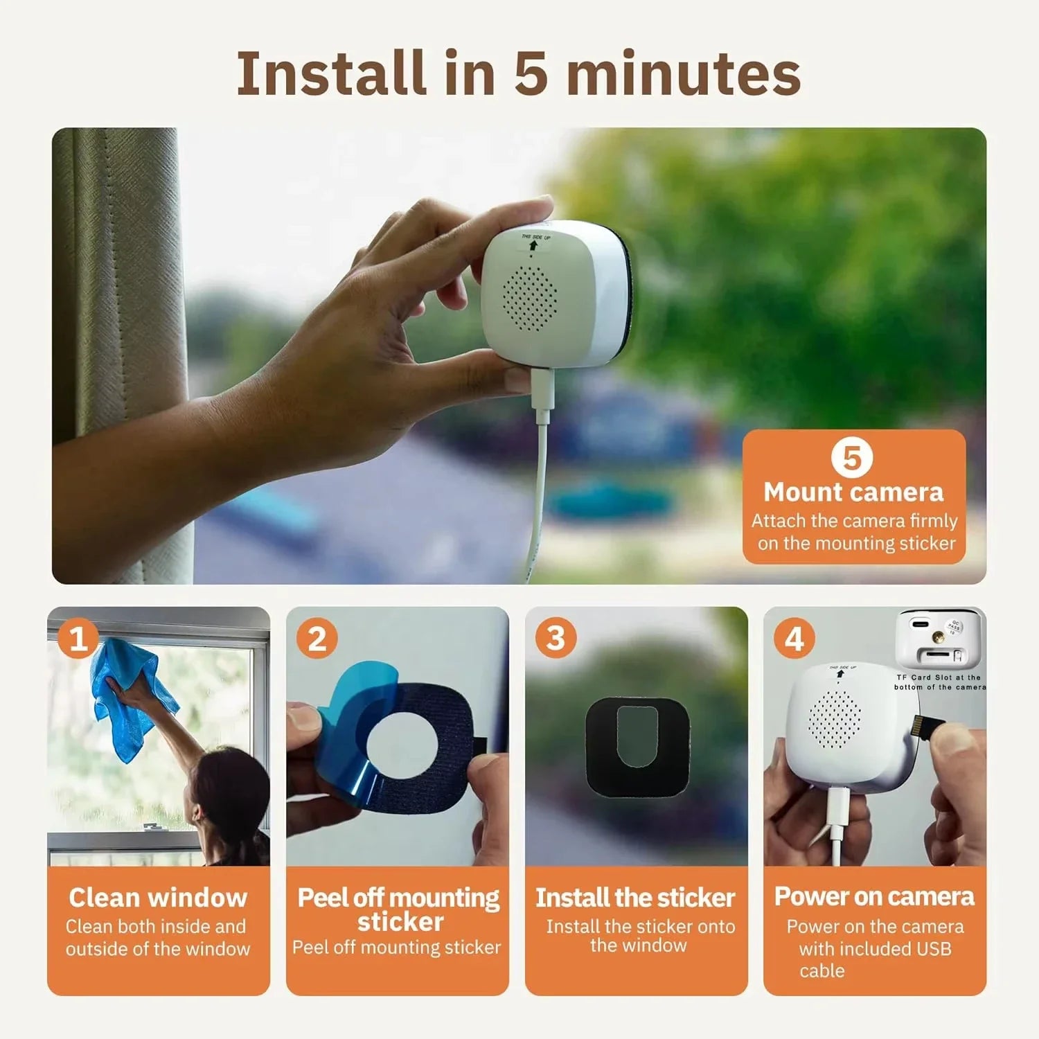 Smart WiFi innendørskamera – Se hjemmet ditt live fra mobilen