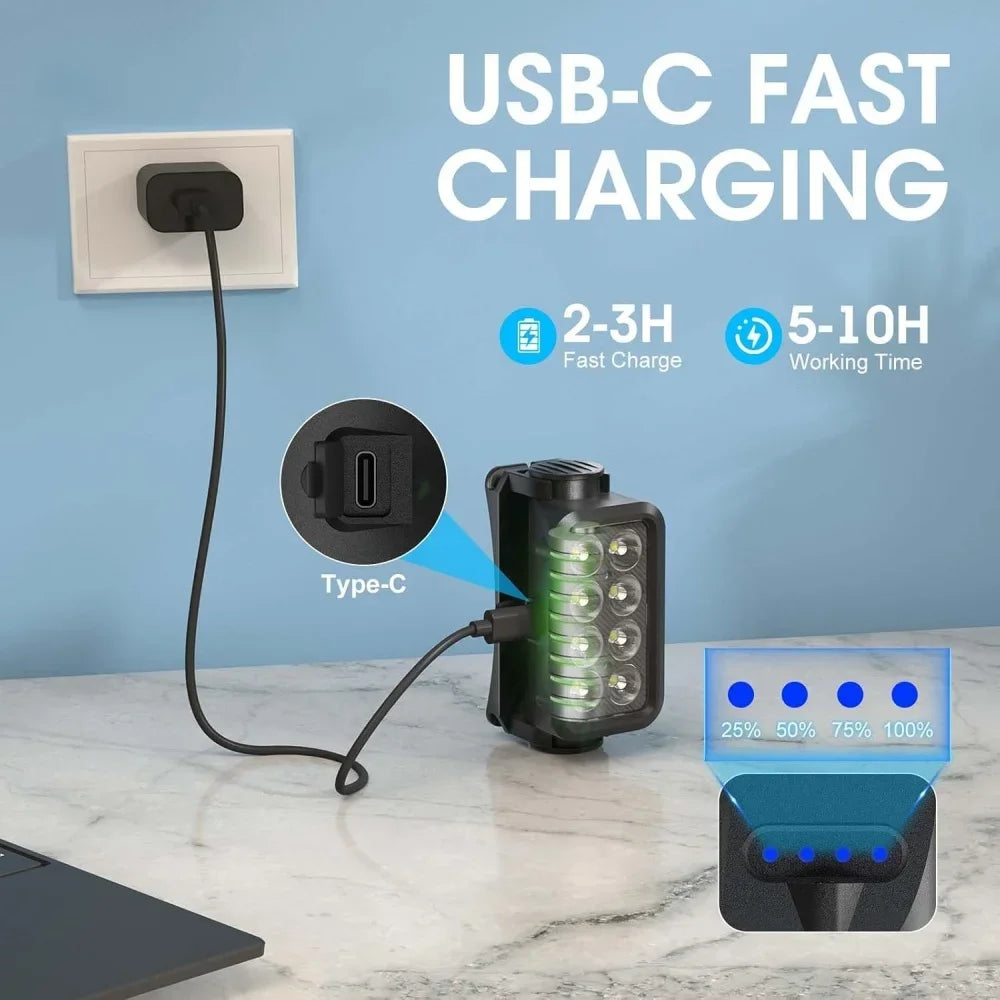 LED hodelykt med bevegelsessensor – oppladbar & ultralett