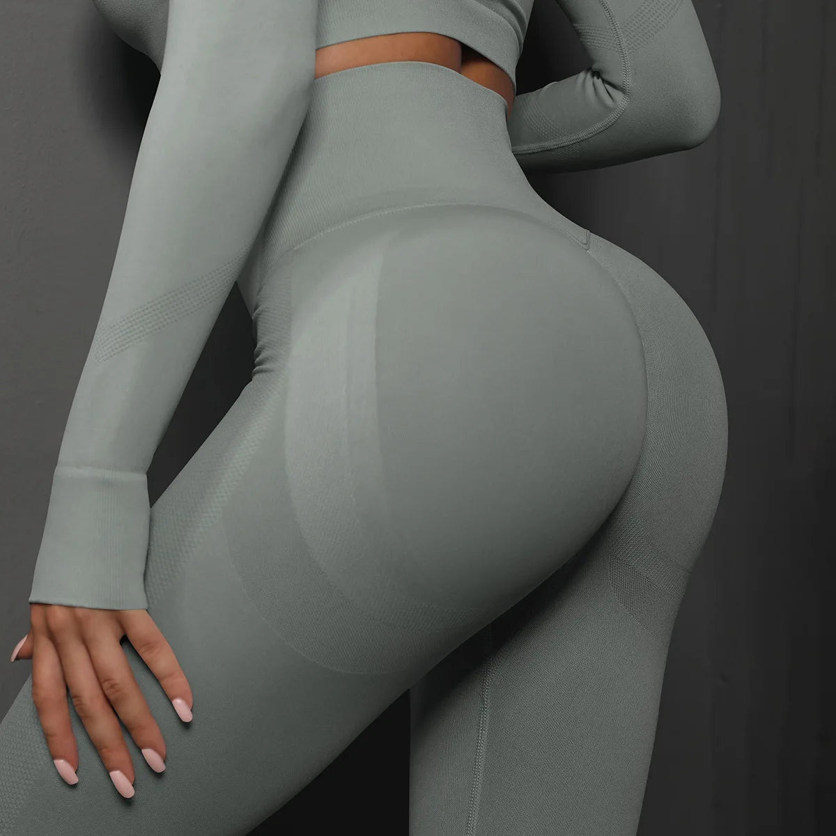 Seamless Treningsleggings for Dame – Høy Midje & Push Up Effekt