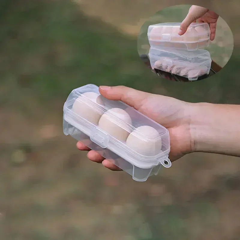 Bærbar eggboks (3 / 4 / 8 egg) – støtsikker oppbevaring for camping og tur 🥚