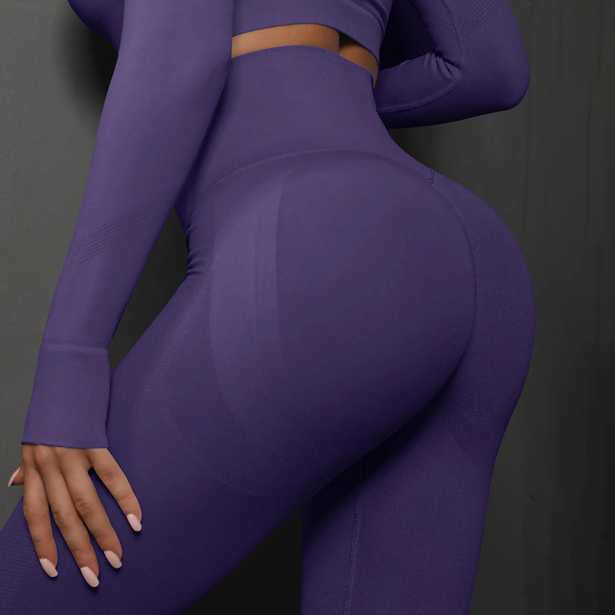 Seamless Treningsleggings for Dame – Høy Midje & Push Up Effekt