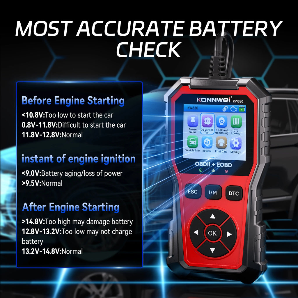 OBD2 feilkodeleser – Diagnosescanner for bil (Alle biler)