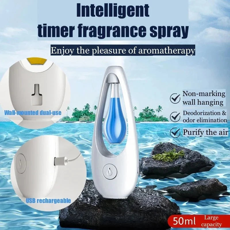 Smart Aromadiffuser – Oppladbar Romduft Spray til Hjem, Bad og Kontor