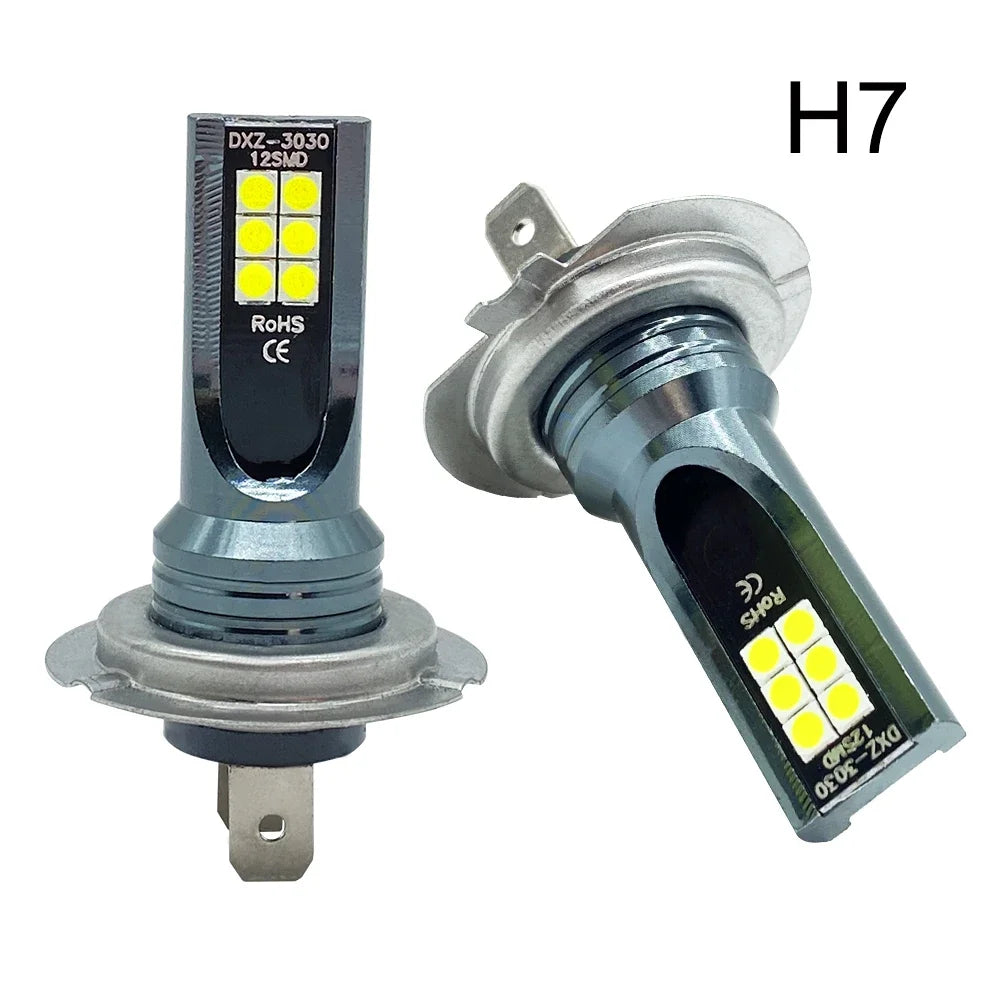 LED frontlykter – H4 / H7 / H11 – 6000K hvitt lys (opptil 12000LM)  (2 stk)
