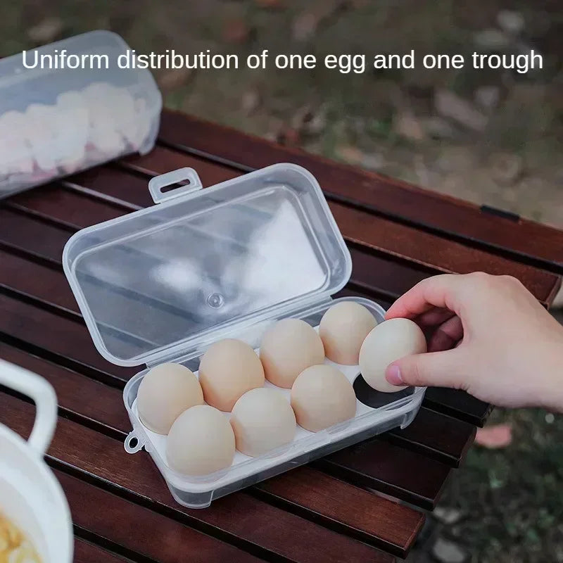 Bærbar eggboks (3 / 4 / 8 egg) – støtsikker oppbevaring for camping og tur 🥚