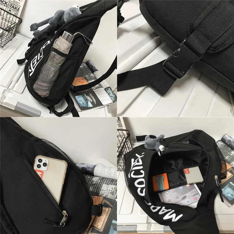 Unisex skulderveske i trendy design – lett og romslig