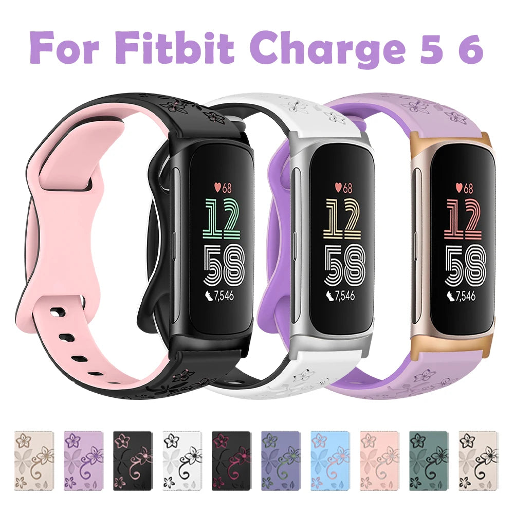 Silikonreim i flettet design egnet for Fitbit Charge 5 og 6