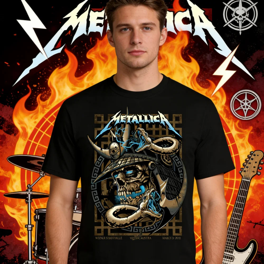 Metallica Samurai Skull T-skjorte for menn