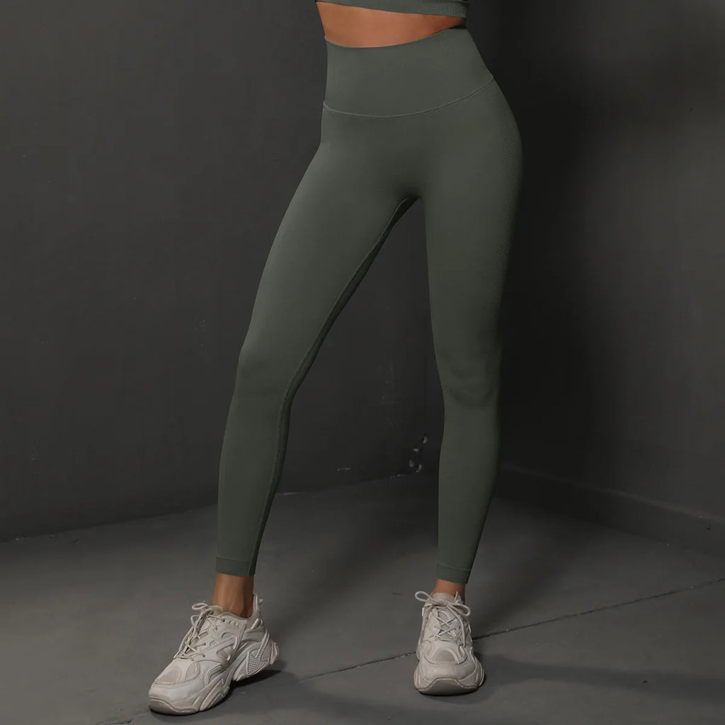 Seamless Treningsleggings for Dame – Høy Midje & Push Up Effekt