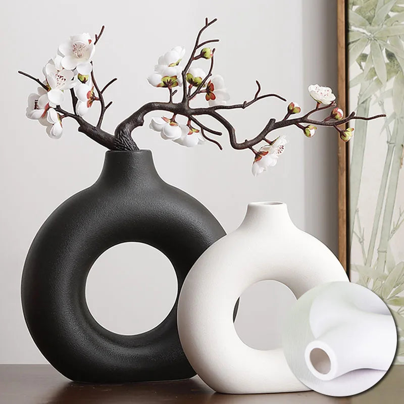 Minimalistisk keramisk vase – perfekt til moderne hjem