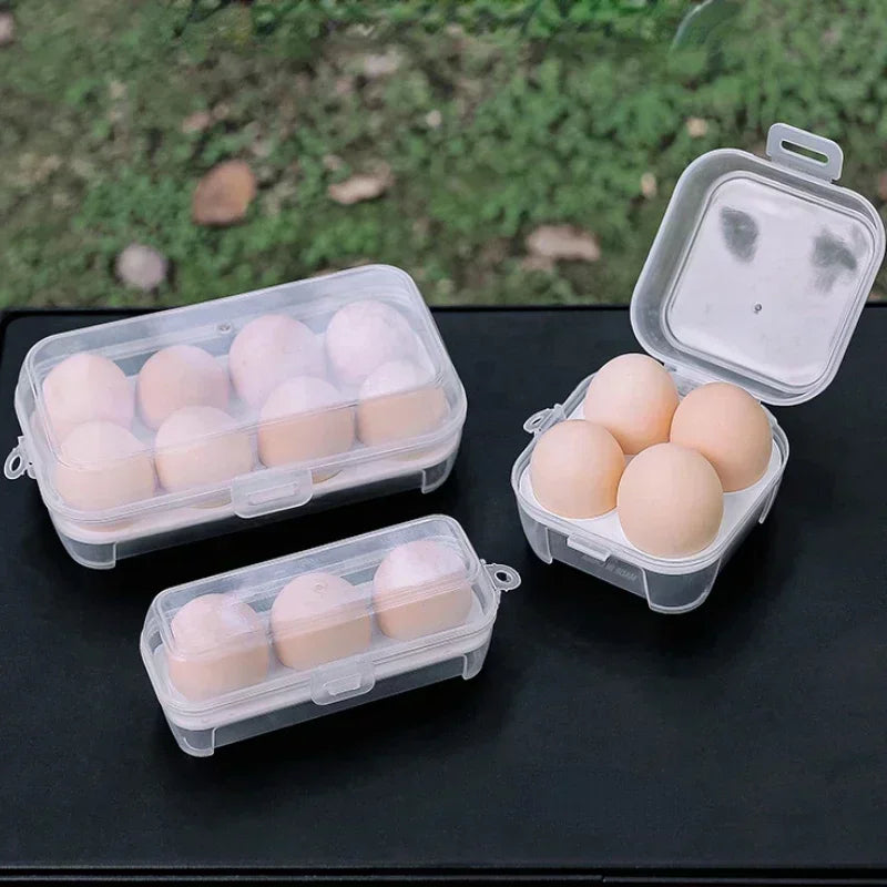 Bærbar eggboks (3 / 4 / 8 egg) – støtsikker oppbevaring for camping og tur 🥚