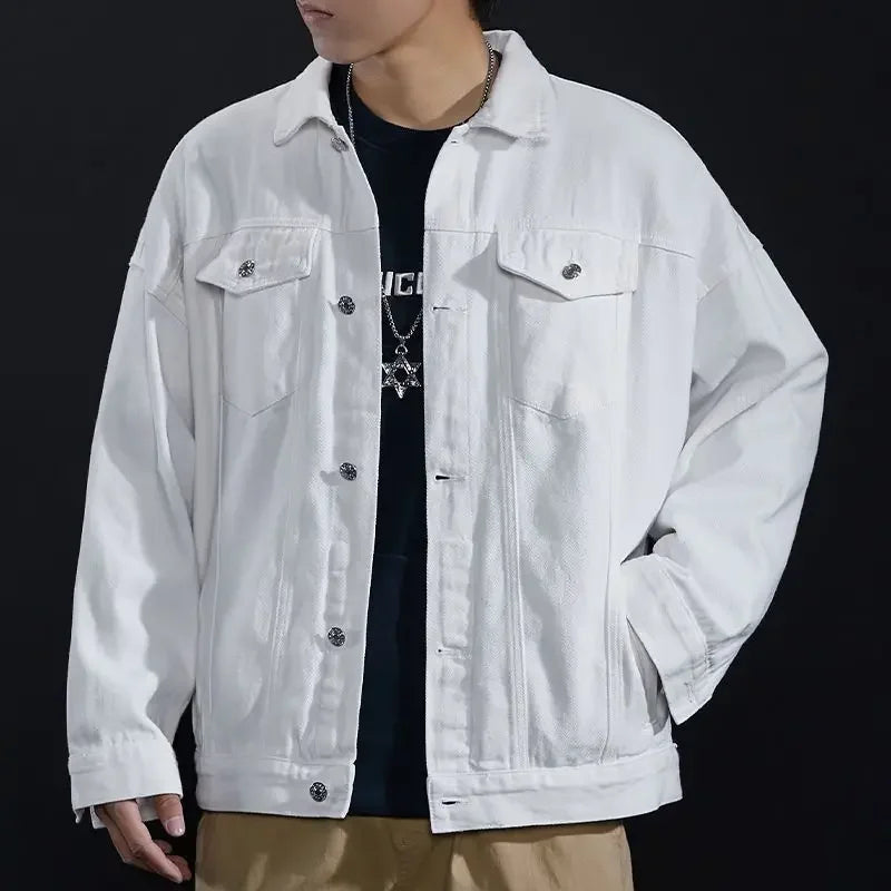 Herre Denimjakke – Trendy Streetwear Y2K