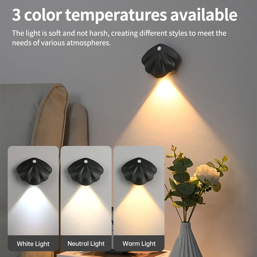 Trådløs Vegglampe med Bevegelsessensor – Oppladbar LED Lampe
