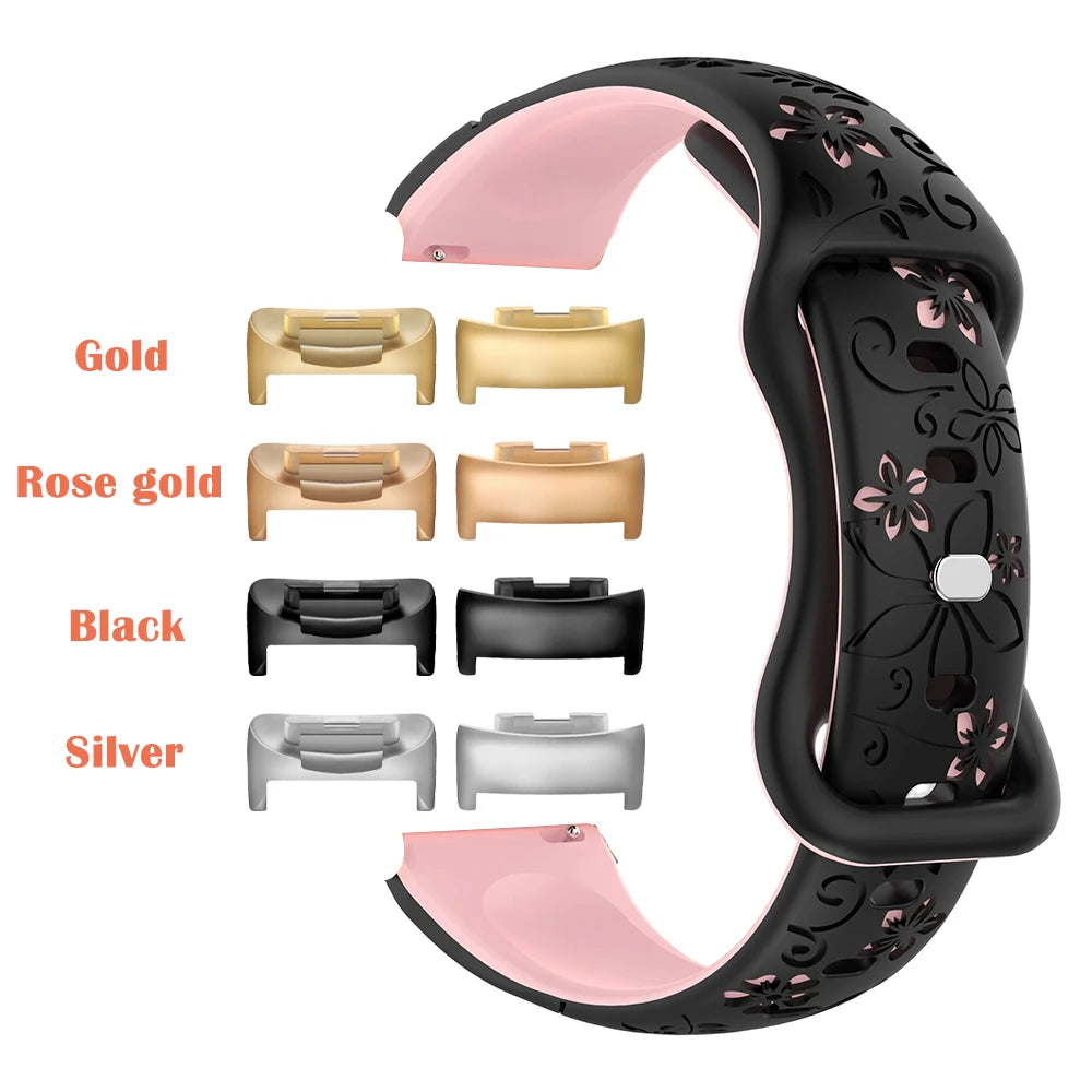 Silikonreim i flettet design egnet for Fitbit Charge 5 og 6