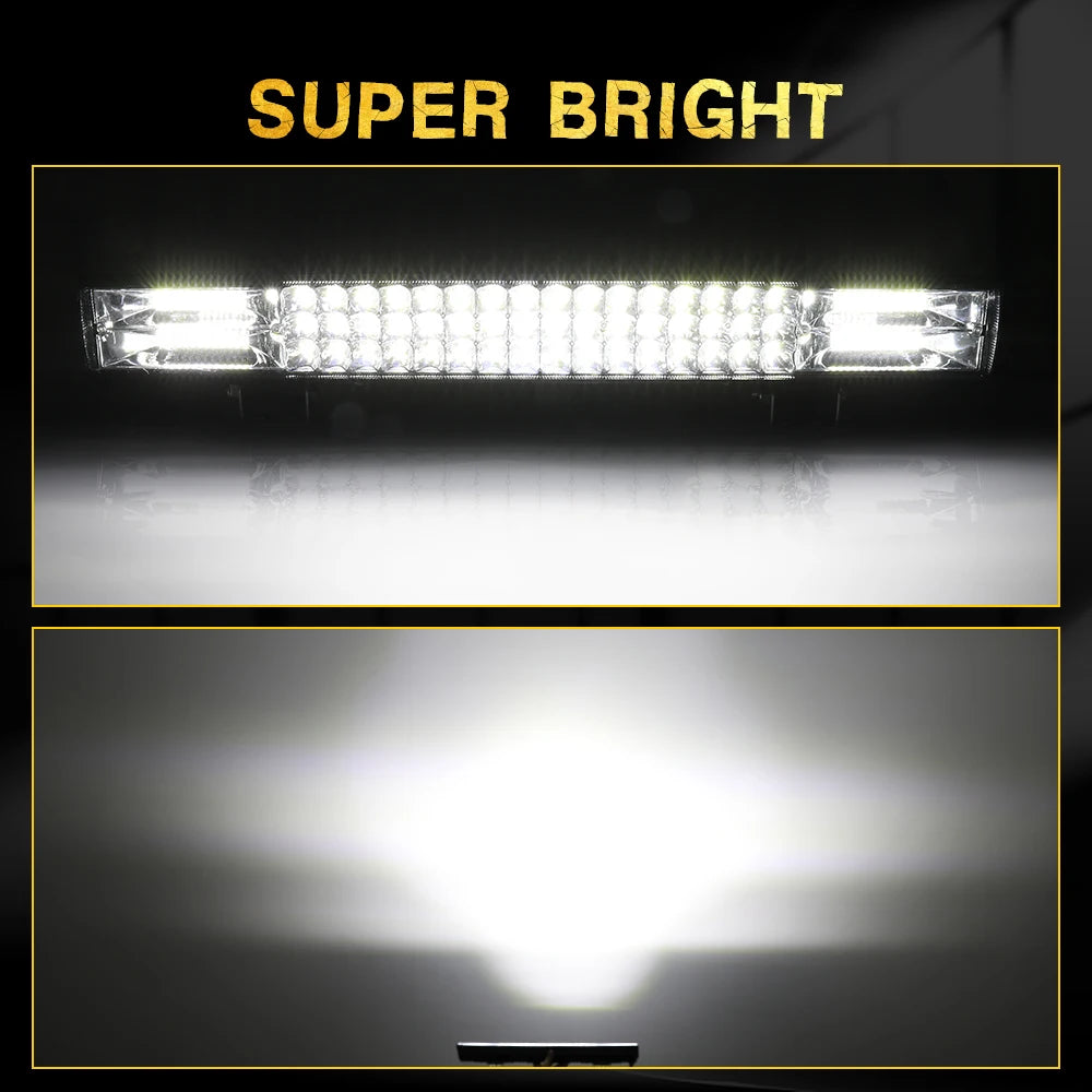 LED arbeidslysbar 12”–20” – Kraftig LED bar for bil, ATV og SUV (6500K)