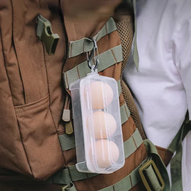 Bærbar eggboks (3 / 4 / 8 egg) – støtsikker oppbevaring for camping og tur 🥚