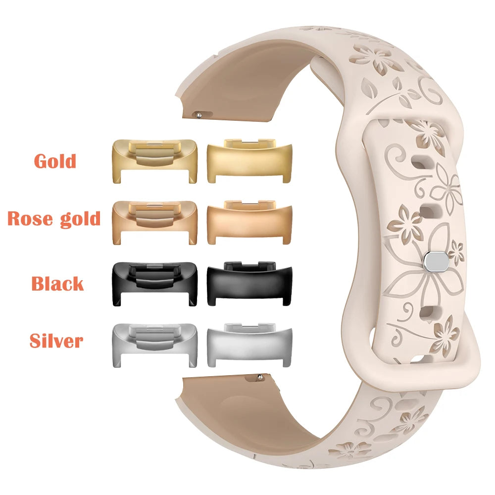 Silikonreim i flettet design egnet for Fitbit Charge 5 og 6