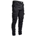 Elastiske Herrejeans med Cargo Lommer