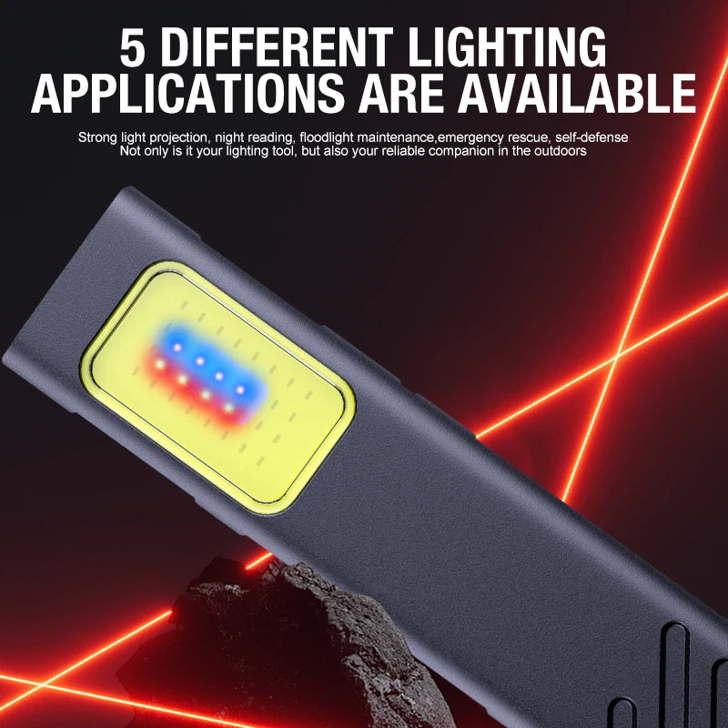 Mini LED sikkerhetslys – kraftig nødlys for bil, tur og camping
