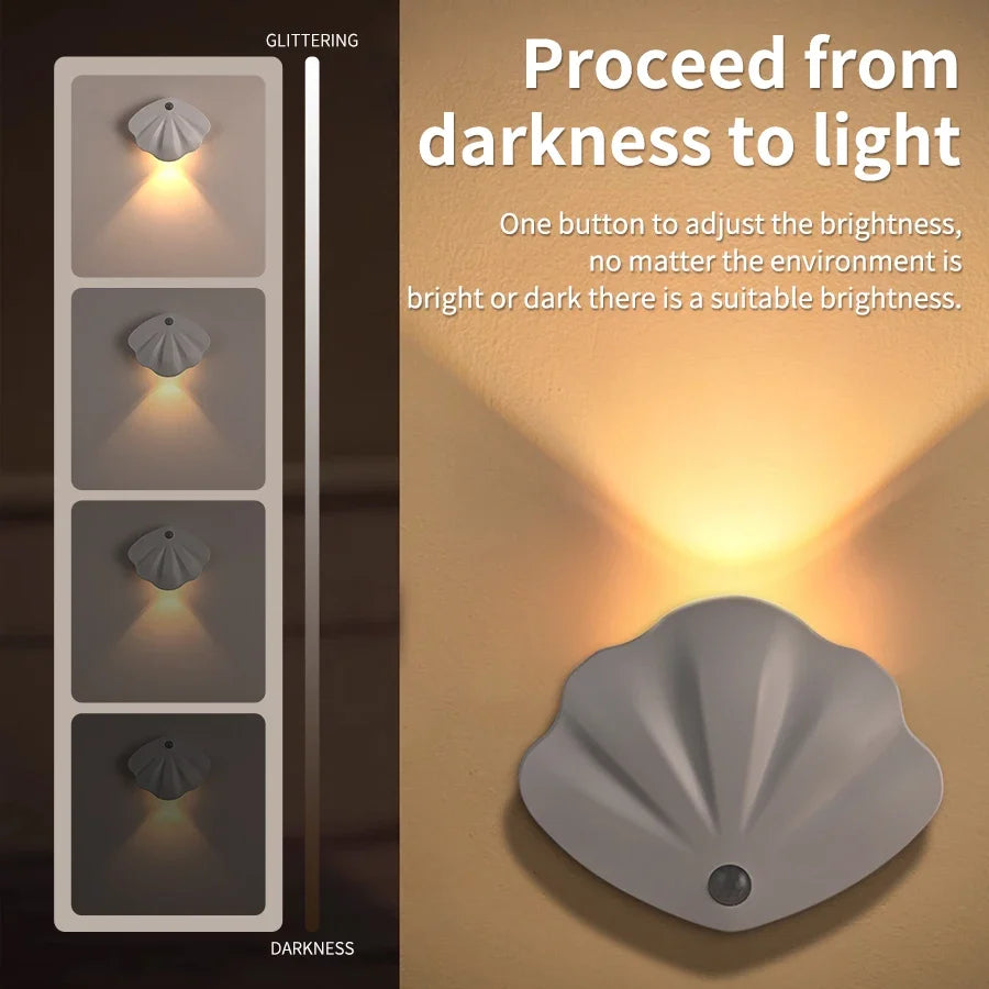 Trådløs Vegglampe med Bevegelsessensor – Oppladbar LED Lampe