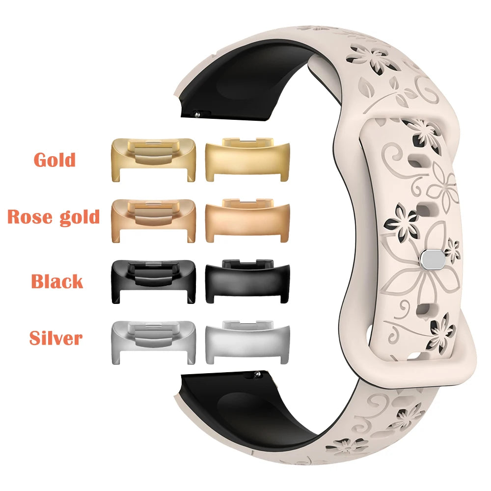 Silikonreim i flettet design egnet for Fitbit Charge 5 og 6