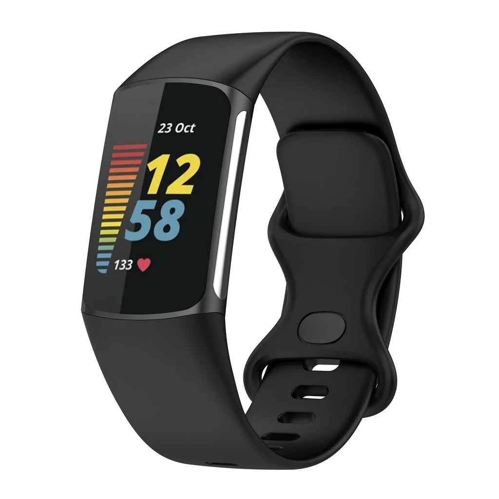 Silikonrem til Fitbit Charge 5 & Charge 6 – Komfortabel, Justerbar og Slitesterk