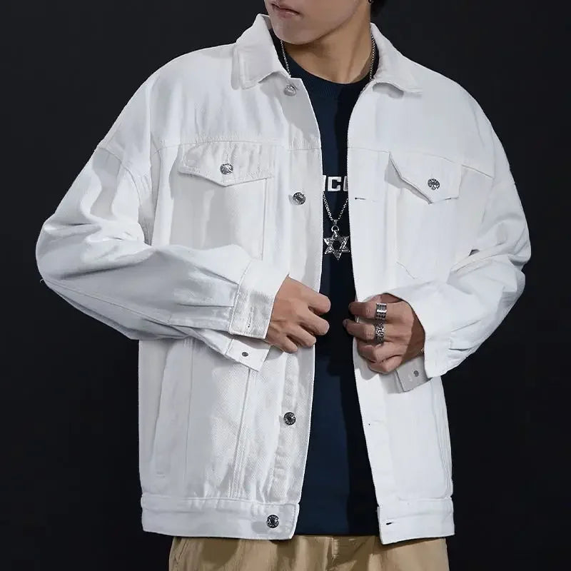 Herre Denimjakke – Trendy Streetwear Y2K