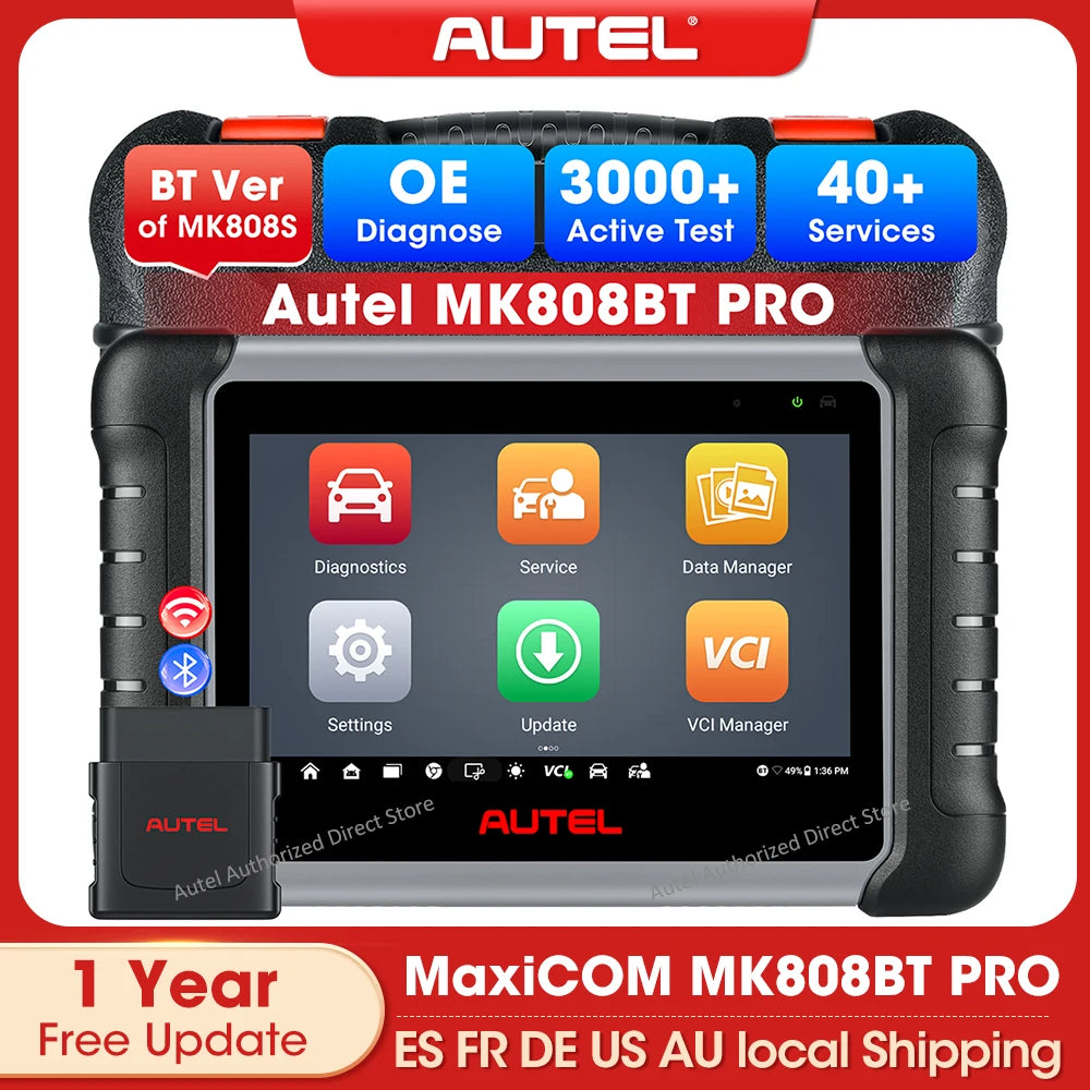Autel MaxiCOM MK808BT Pro – Profesjonell OBD2 diagnoseverktøy med Bluetooth