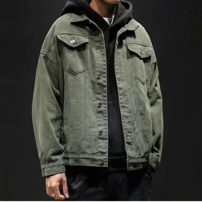 Herre Denimjakke – Trendy Streetwear Y2K