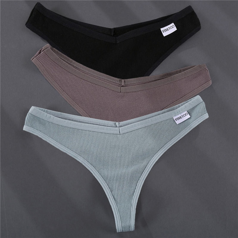 Ensfarget sommer-G-strengsett for kvinner